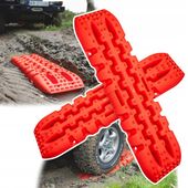 TRAPY PIASKOWE 2SZT BŁOTNE ŚNIEGOWE NAJAZDY 4x4 OFF ROAD RED CZERWONE 10T