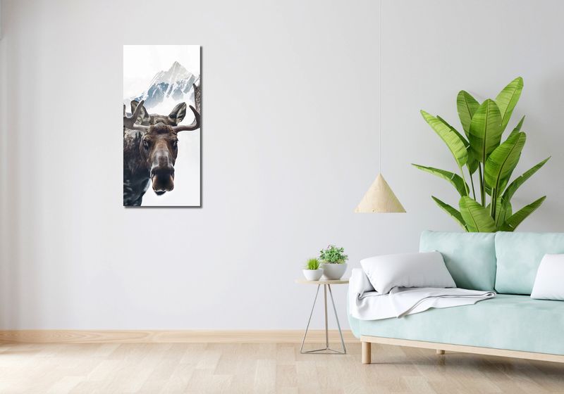 Obraz 40x90cm Łoś Duch Lasu zdjęcie 2