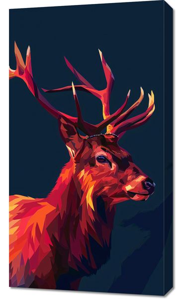 Obraz 50x90cm Jeleń w Geometrii zdjęcie 1