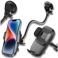 Uchwyt do samochodu na telefon czarny elastyczny Anti-Shake