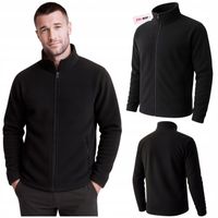 Polar ROBOCZY Bluza POLAROWA Męska Robocza BHP Ochronna CIEPŁA GRUBA CZARNA