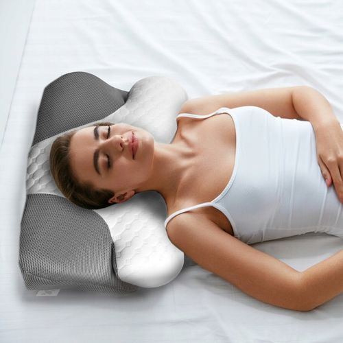 PODUSZKA ORTOPEDYCZNA Z WGŁĘBIENIEM DO SPANIA NA BOKU PROFILOWANA DUŻA na Arena.pl