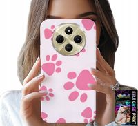 ETUI DO XIAOMI REDMI 14C 4G - RÓŻOWE PSIE ŁAPKI, PLECKI, OBUDOWA CASE