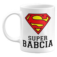 KUBEK SUPER BABCIA, PREZENT NA DZIEŃ BABCI, 330ML