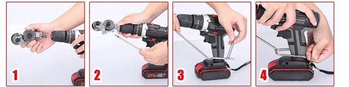 PRZYSTAWKA NA WIERTARKĘ KOŃCÓWKA DO CIĘCIA BLACHY METALU ADAPTER NAKŁADKA zdjęcie 2