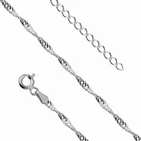 DELIKATNA RODOWANA SREBRNA BRANSOLETKA ŁAŃCUSZEK NA NOGĘ KOSTKĘ SINGAPUR