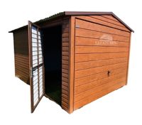 GARAŻ BLASZANY 3M X 4M POZIOM - DWUSPAD BRAMA + DRZWI 3X4 GB210