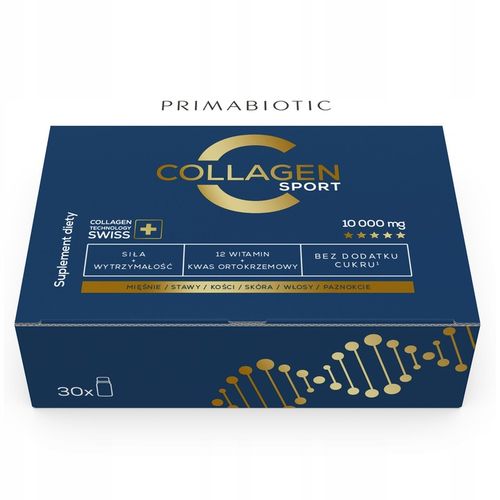 KOLAGEN DO PICIA PRIMABIOTIC COLLAGEN SPORT WOŁOWY 10 000MG 30ml x 30szt na Arena.pl