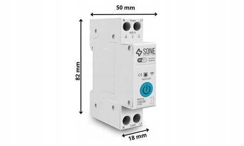 Przekaźnik WIFI 16A TUYA SMART Z POMIAREM ZUŻYCIEM DIN ZDALNE na Arena.pl