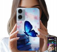 ETUI DO MOTOROLA G34 5G - NIEBIESKI MOTYLEK, MOTYL, DAMSKIE WZORY