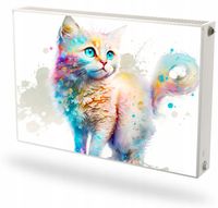 Mata magnetyczna magnes na grzejnik kaloryfer na wymiar AKWARELOWY KOT