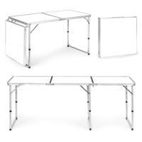 Stolik turystyczny stół składany kemping biały blat 180 x 60 cm
