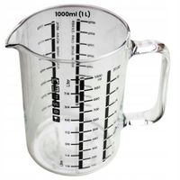DZBANEK SZKLANY do gotowania mierzenia MIARKA 1L 1000ML szkło