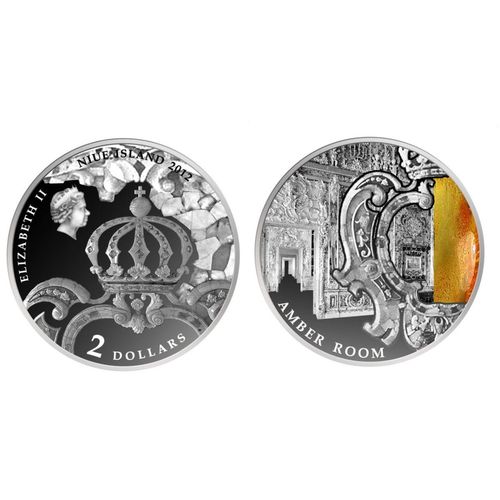 Niue Komnata Bursztynowa 2 Uncje Srebra Proof 2012 na Arena.pl