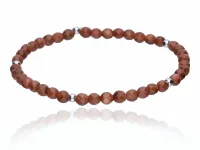 SREBRNA BRANSOLETKA NATURALNA NA ŻYŁCE PIASEK PUSTYNI KAMIEŃ ENTUZJAZMU