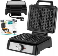 Gofrownica 2 Gofry 1600W Inox Regulacja Mocy Teesa Tsa3237