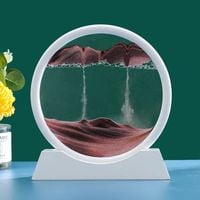 3D Ruchomy Piasek Obraz Okrągłe Szkło Głębokie – 5 inch
