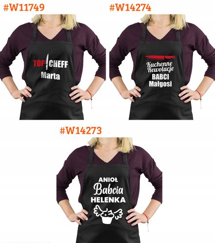 FARTUCH KUCHENNY DAMSKI NADRUK PREZENT URODZINY na Arena.pl