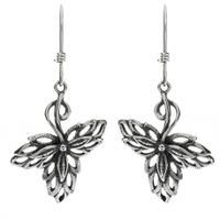 SREBRNE KOLCZYKI LIŚCIE SREBRO PRÓBY 925