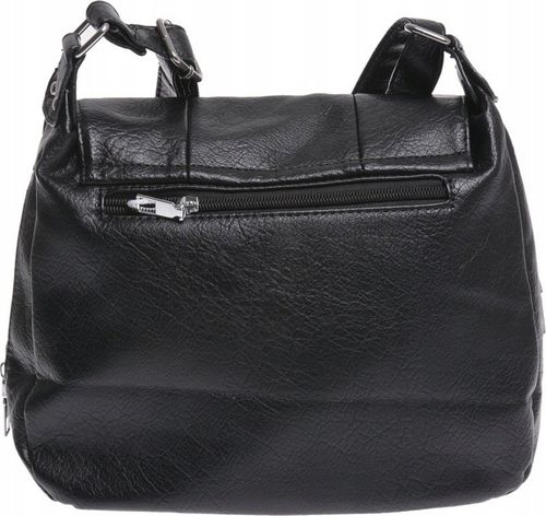 ŚREDNIA TOREBKA DAMSKA LISTONOSZKA Z KLAPKĄ czarny na Arena.pl