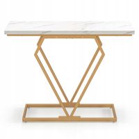 Konsola Costway biały półpołysk 100 x 80 x 29,5cm
