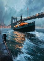 Plakat 64x90cm Stary Parowiec