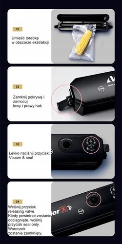 Zgrzewarka próżniowa do pakowania próżniowego żywności 10 szt worków na Arena.pl