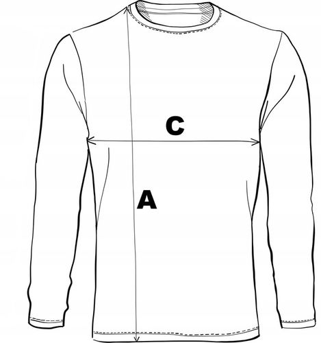 Podkoszulek męski z długim rękawem 100% bawełna BIAŁY bez ocieplenia na Arena.pl
