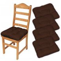 4 PODUSZKI OGRODOWE wodoodporne MIĘKKA poduszka NA KRZESŁO TABORET 45 BRĄZ