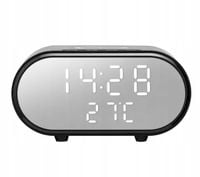 BUDZIK RAVEN EBUD001 Z ŁADOWARKĄ INDUKCYJNA ALARM ZEGAR TERMOMETR CZARNY