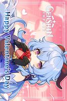 Pocztówka walentynkowa Genshin Impact