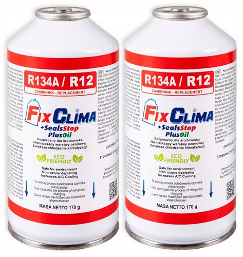 ZESTAW DO NAPEŁNIANIA KLIMATYZACJI AUT 2x GAZ R134A USZCZELNIACZ CZYNNIK na Arena.pl