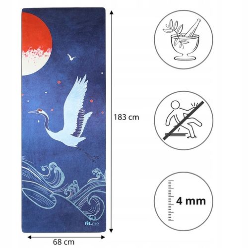 PIĘKNA MATA PREMIUM DO JOGI ĆWICZEŃ STABILNA ZAMSZOWA MIĘKKA 4 MM ZE WZOREM na Arena.pl