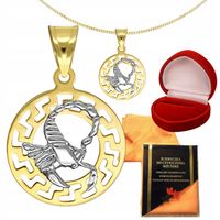 ZŁOTA ZAWIESZKA Skorpion ZNAK ZODIAKU przywieszka na łańcuszek pr. 585 14K