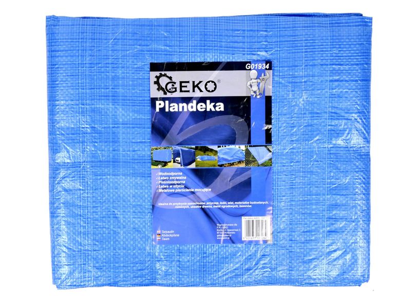 PLANDEKA UNIWERSALNA 3x4 M NIEBIESKA GEKO G01931 75 g/mkw zdjęcie 1