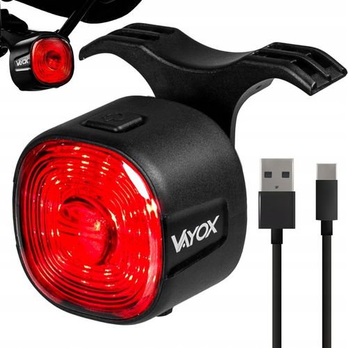 LAMPKA ROWEROWA TYLNA CZERWONA 17xLED WODOODPRONA MOCNA USB-C VAYOX na Arena.pl