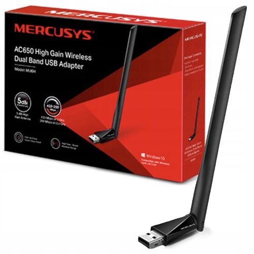 Karta sieciowa Mercusys Adapter WIFI AC650 +ANTENA na Arena.pl