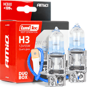 ŻARÓWKI H3 AMIO LumiTec NEXT GENERATION +135% 12V 55W HOMOLOGACJA E1 R37