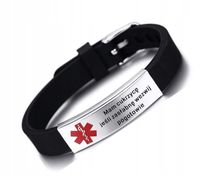 BRANSOLETKA MEDYCZNA RATUNKOWA Z GRAWEREM +GRATISY