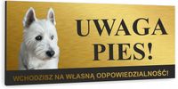 Tabliczka ZŁY PIES WEST HIGHLAND WHITE TERRIER