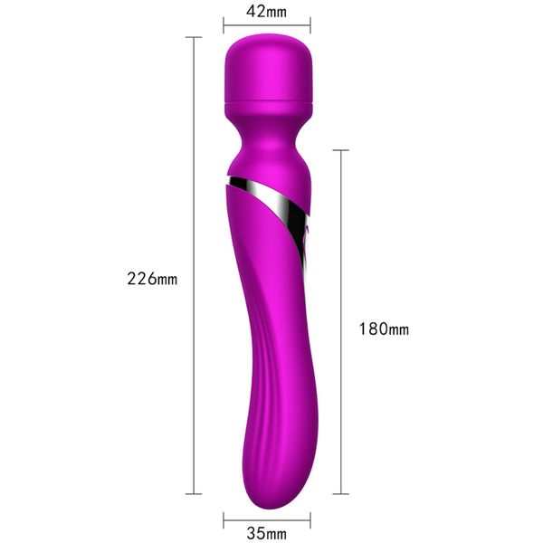 Stymulator-Silicone Dual Massager Usb 7+7 Function Purple zdjęcie 10