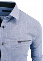 KOSZULA MĘSKA BŁĘKITNA KOŁNIERZ SIGN 008 XXL