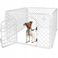 BIAŁY KOJEC KLATKA ZAGRODA WYBIEG DLA SZCZENIĄT PSA KOTA KRÓLIKA 90x60 cm