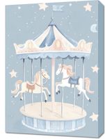Obraz 50x70cm Wzory dla Dzieci, Dziewczynki Do Pokoju - Karuzela