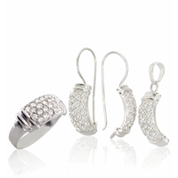 SREBRNY KOMPLET Z CYRKONIAMI SREBRO PRÓBY 925