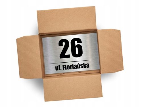 Tabliczka adresowa z numerem domu Tablica NIERDZEWNA Numer na dom 32x21 UV na Arena.pl
