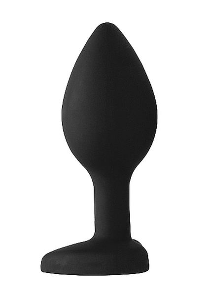 Diamond Heart Butt Plug - Regular - Black zdjęcie 5