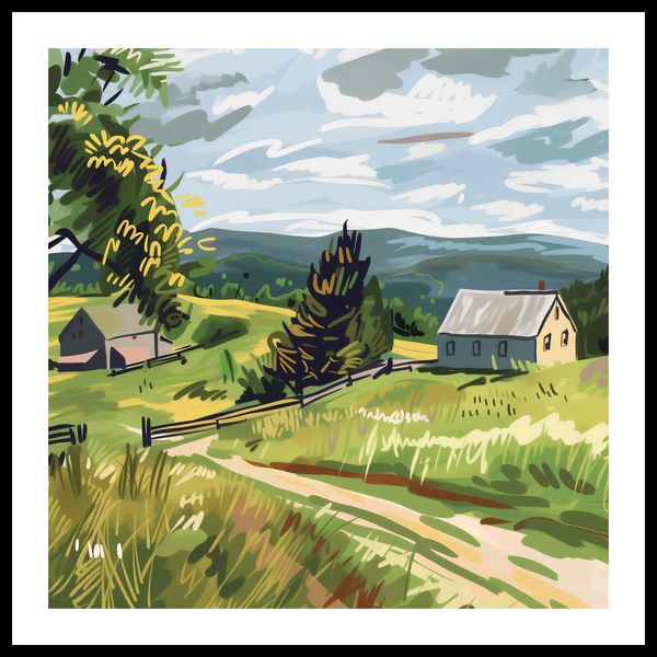 Plakat 70x70cm Bujna Wieś zdjęcie 3