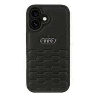 Audi Synthetic Leather iPhone 16 6.1" czarny/black hardcase