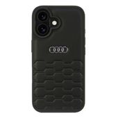 Audi Synthetic Leather iPhone 16 6.1" czarny/black hardcase